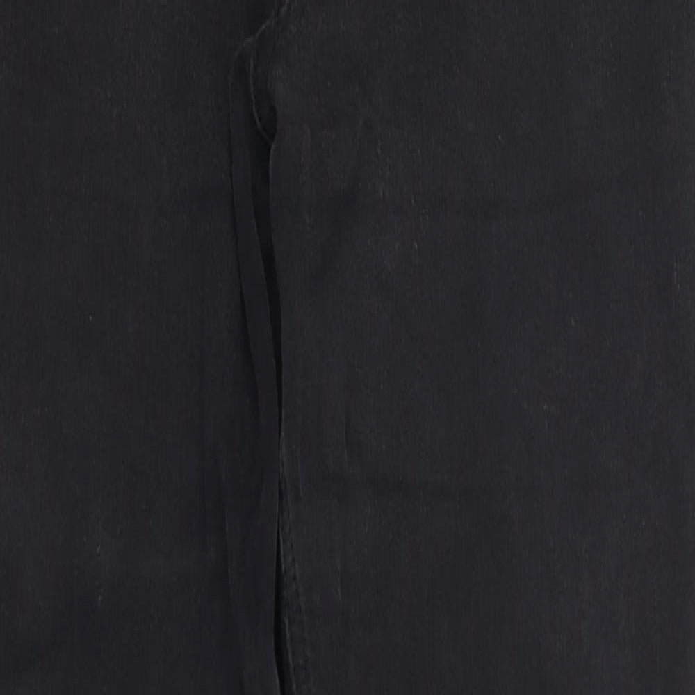 TU Womens Black 100% Cotton Skinny Jeans Size 16 Regular Zip