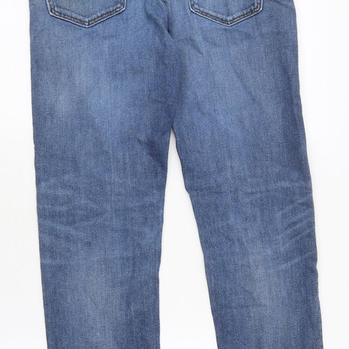 Unique Womens Blue 100% Cotton Skinny Jeans Size 34 L29 in Regular Zip