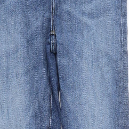 Unique Womens Blue 100% Cotton Skinny Jeans Size 34 L29 in Regular Zip