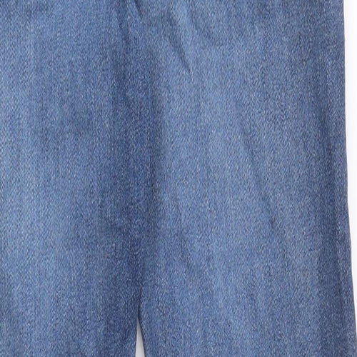 Unique Womens Blue 100% Cotton Skinny Jeans Size 34 L29 in Regular Zip
