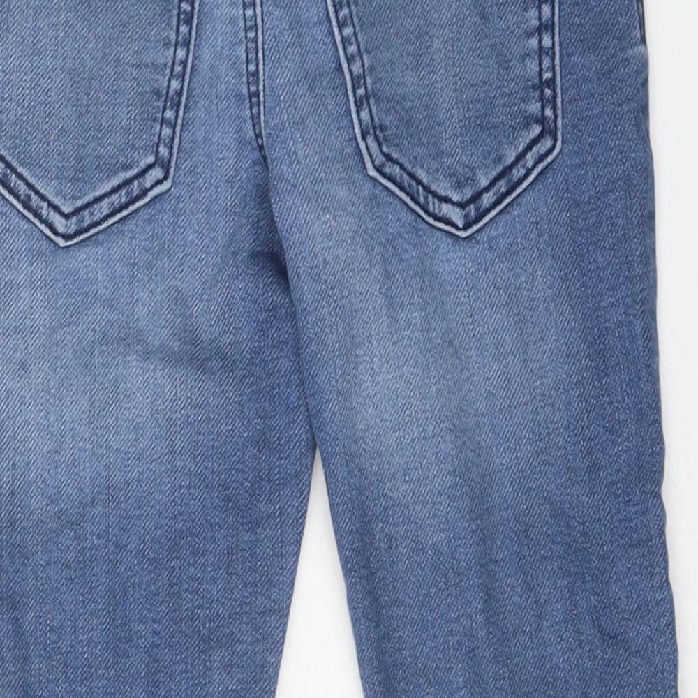 NEXT Boys Blue 100% Cotton Straight Jeans Size 7 Years Regular Drawstring