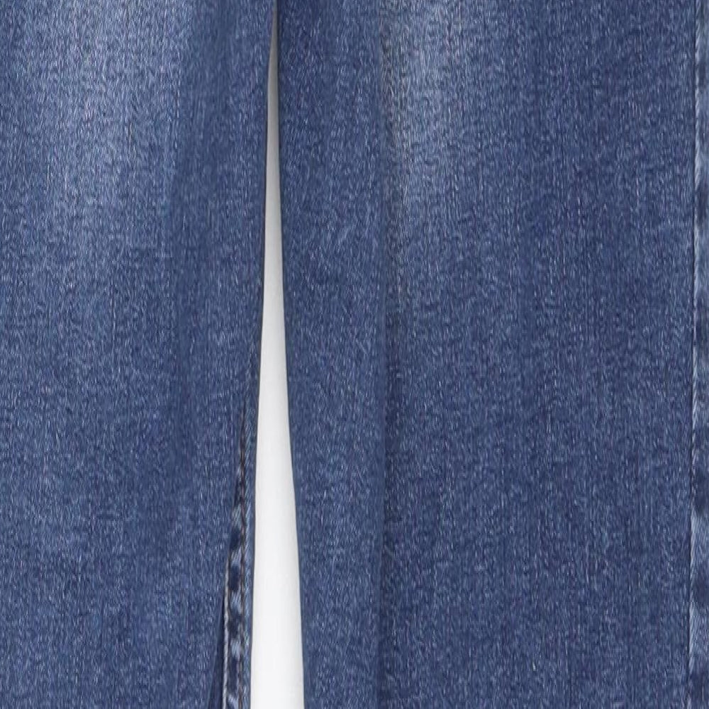 River Island Womens Blue 100% Cotton Skinny Jeans Size 12 L30 in Regular Zip