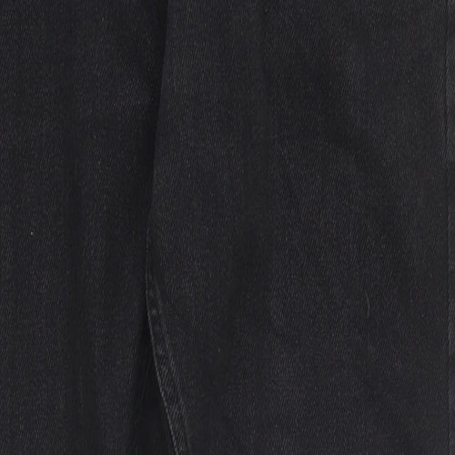 Preworn Womens Black 100% Cotton Straight Jeans Size 30 in L31 in Regular Zip