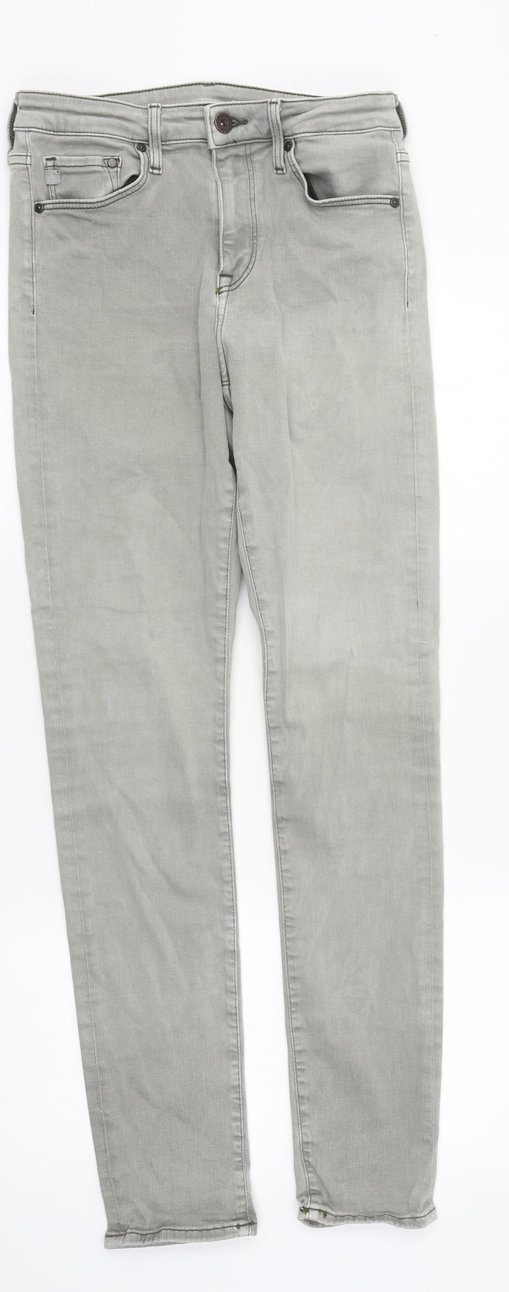 Preworn Womens Grey 100% Cotton Skinny Jeans Size 30 in L32.5 in Regular Zip