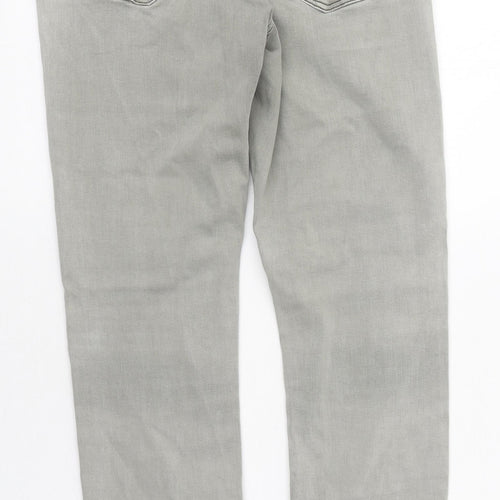 Preworn Womens Grey 100% Cotton Skinny Jeans Size 30 in L32.5 in Regular Zip