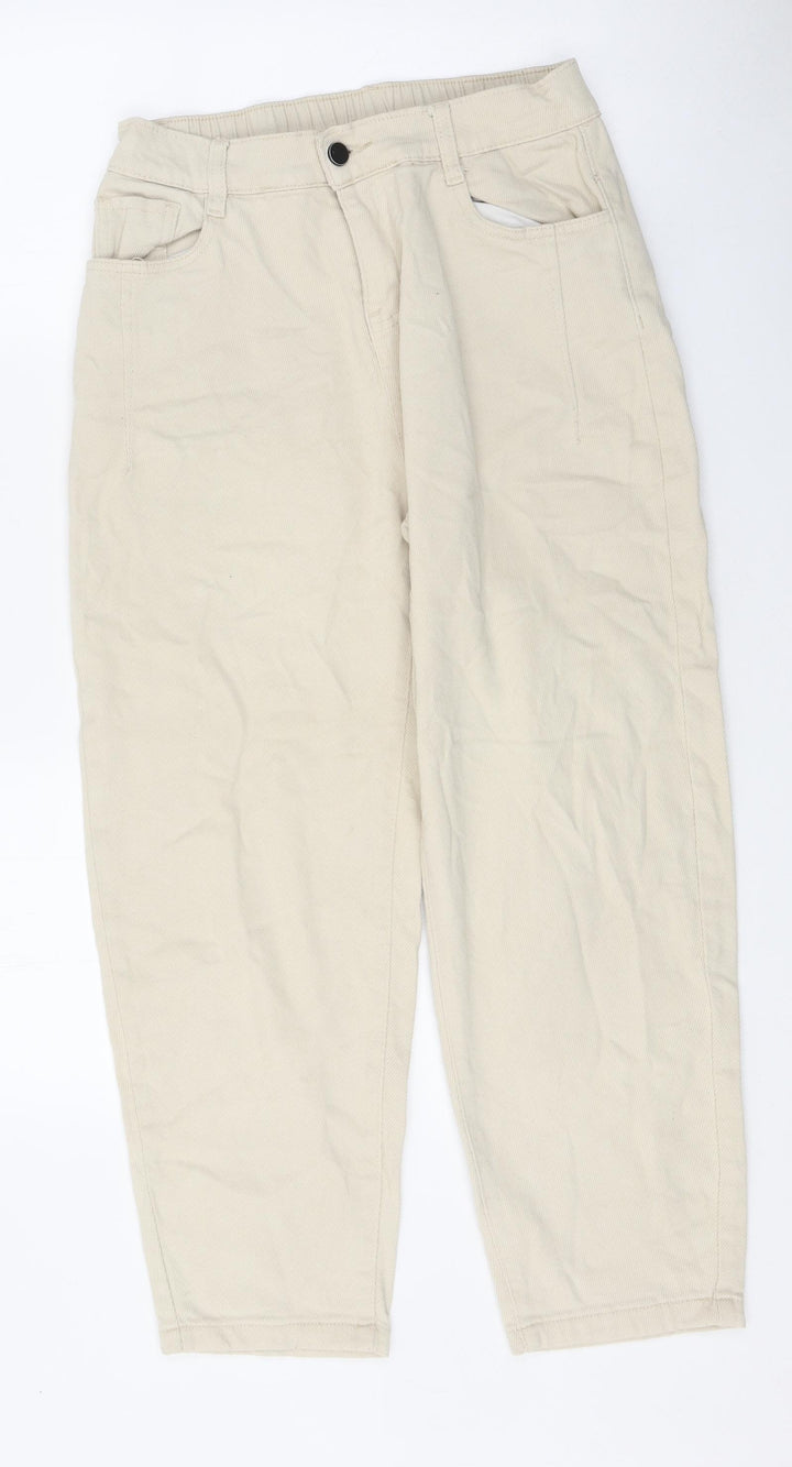 Preworn Womens Black 100% Cotton Straight Jeans Size 30 in L23 in Regular Zip