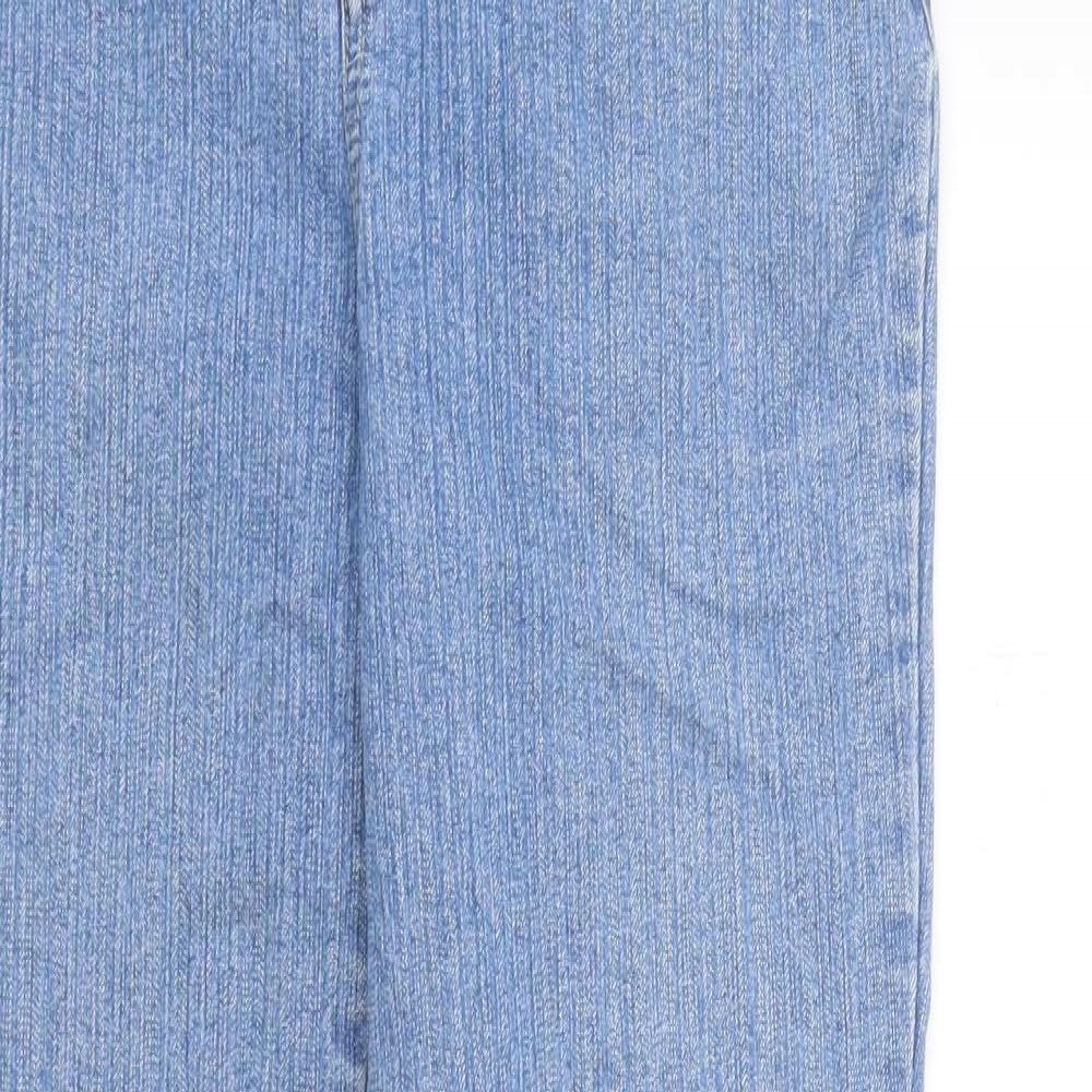 Gloria Vanderbilt Womens Blue 100% Cotton Straight Jeans Size 8 L29 in Regular Zip
