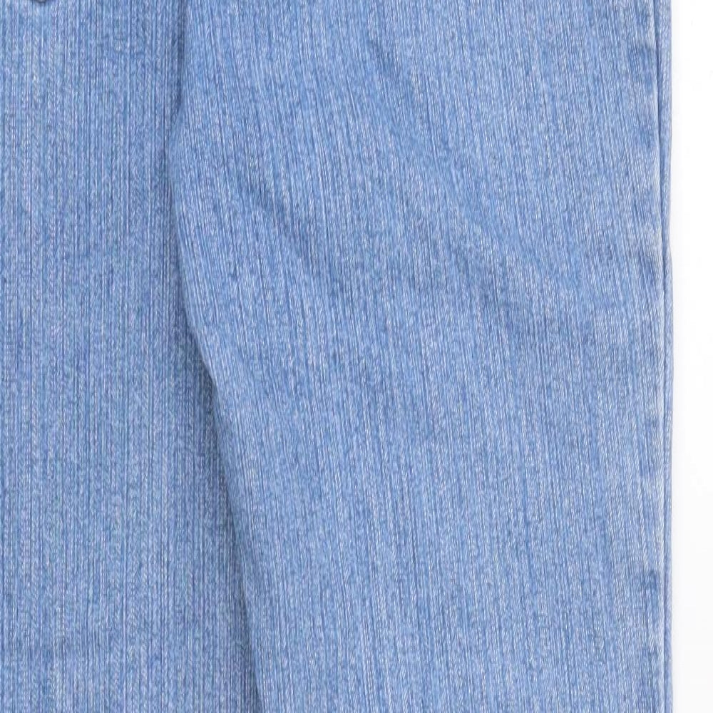 Gloria Vanderbilt Womens Blue 100% Cotton Straight Jeans Size 8 L29 in Regular Zip