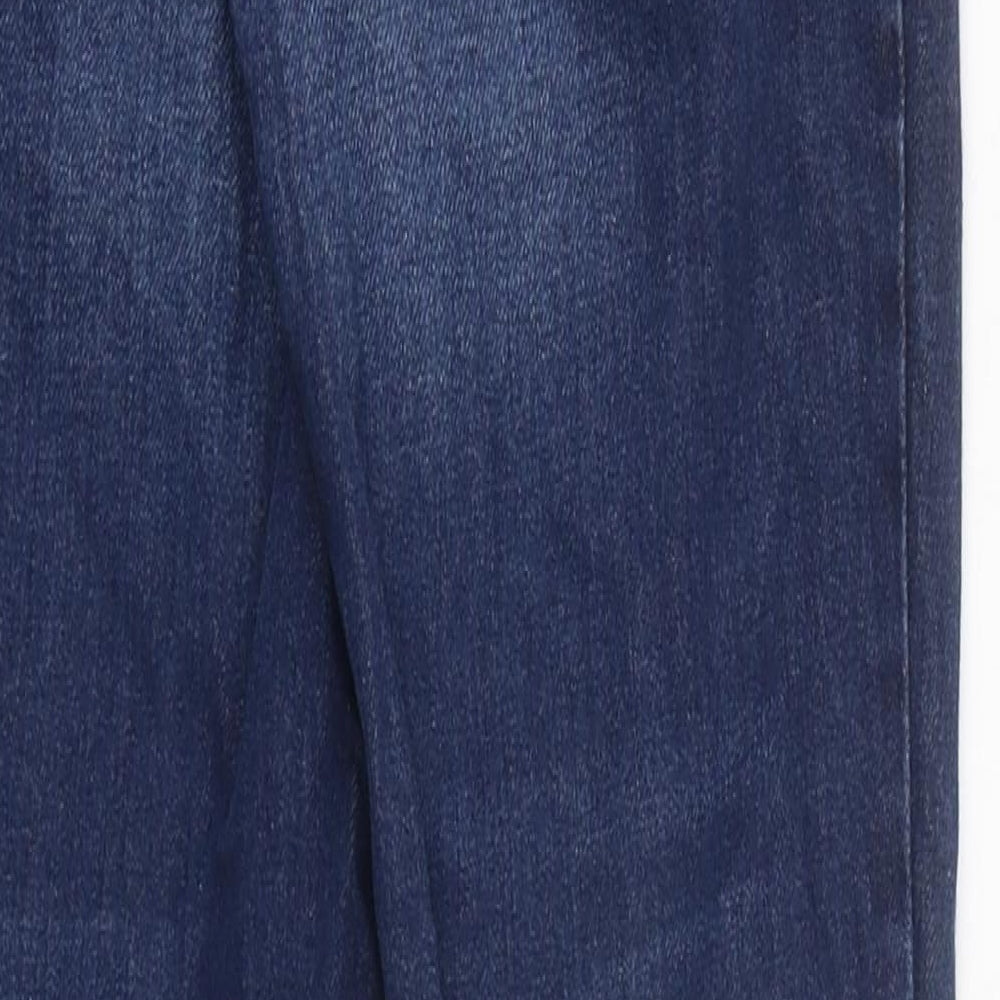 NEXT Girls Blue 100% Cotton Straight Jeans Size 9 Years Regular Zip