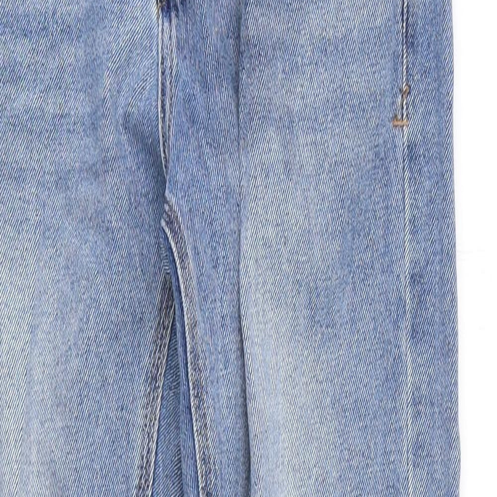 Topman Mens Blue Cotton Straight Jeans Size 30 in L32 in Regular Zip