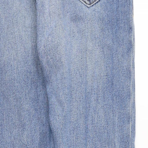 Topman Mens Blue Cotton Straight Jeans Size 30 in L32 in Regular Zip