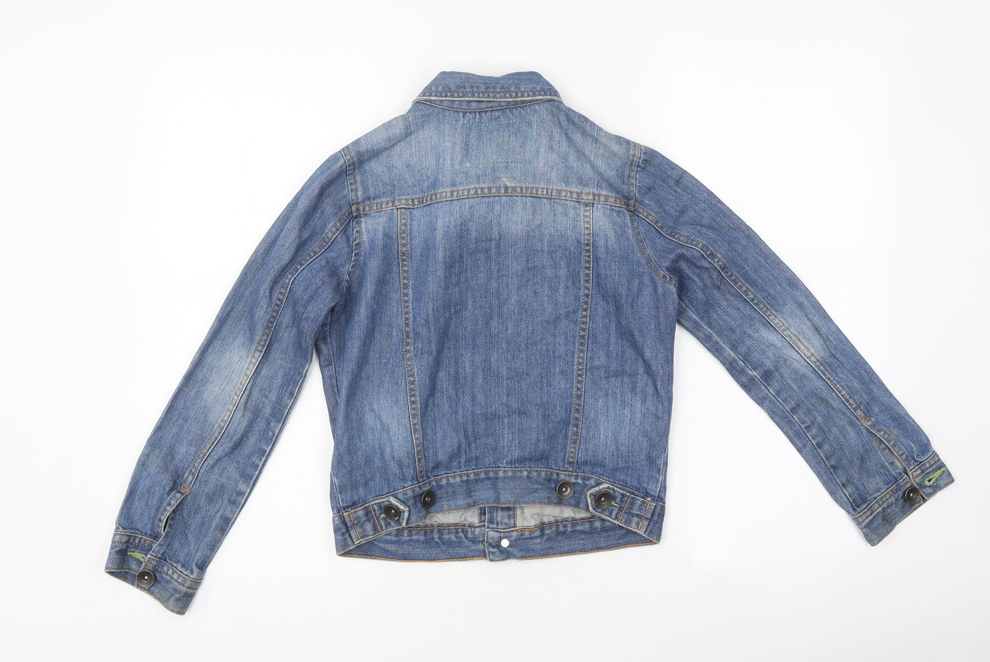 Zara Girls Blue Jacket Size 7-8 Years Button