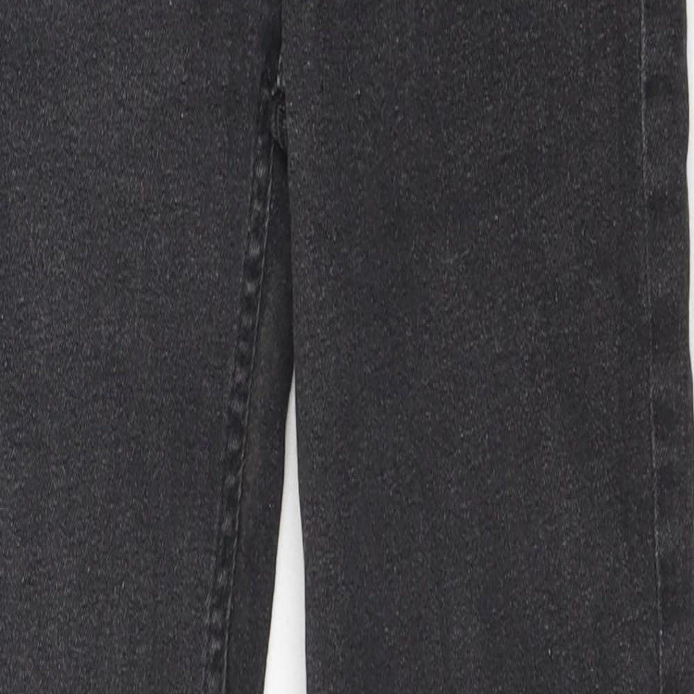 Marks and Spencer Womens Black 100% Cotton Skinny Jeans Size 8 L25 in Regular Zip