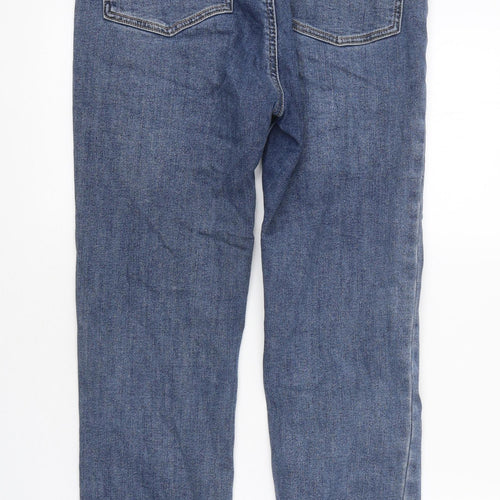 Urban Revivo Womens Blue 100% Cotton Straight Jeans Size 32 in L29 in Regular Zip