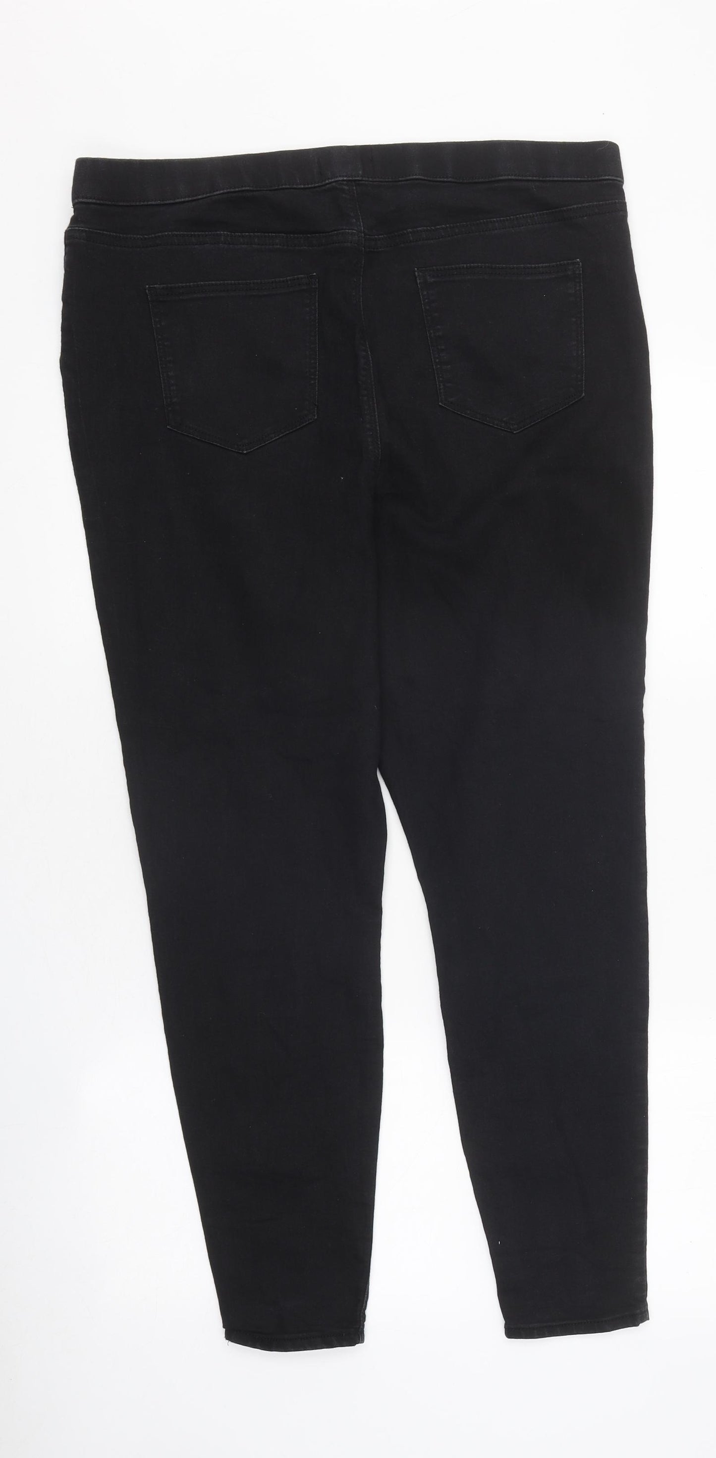 Papaya Womens Black 100% Cotton Jegging Jeans Size 16 L30 in Regular Zip