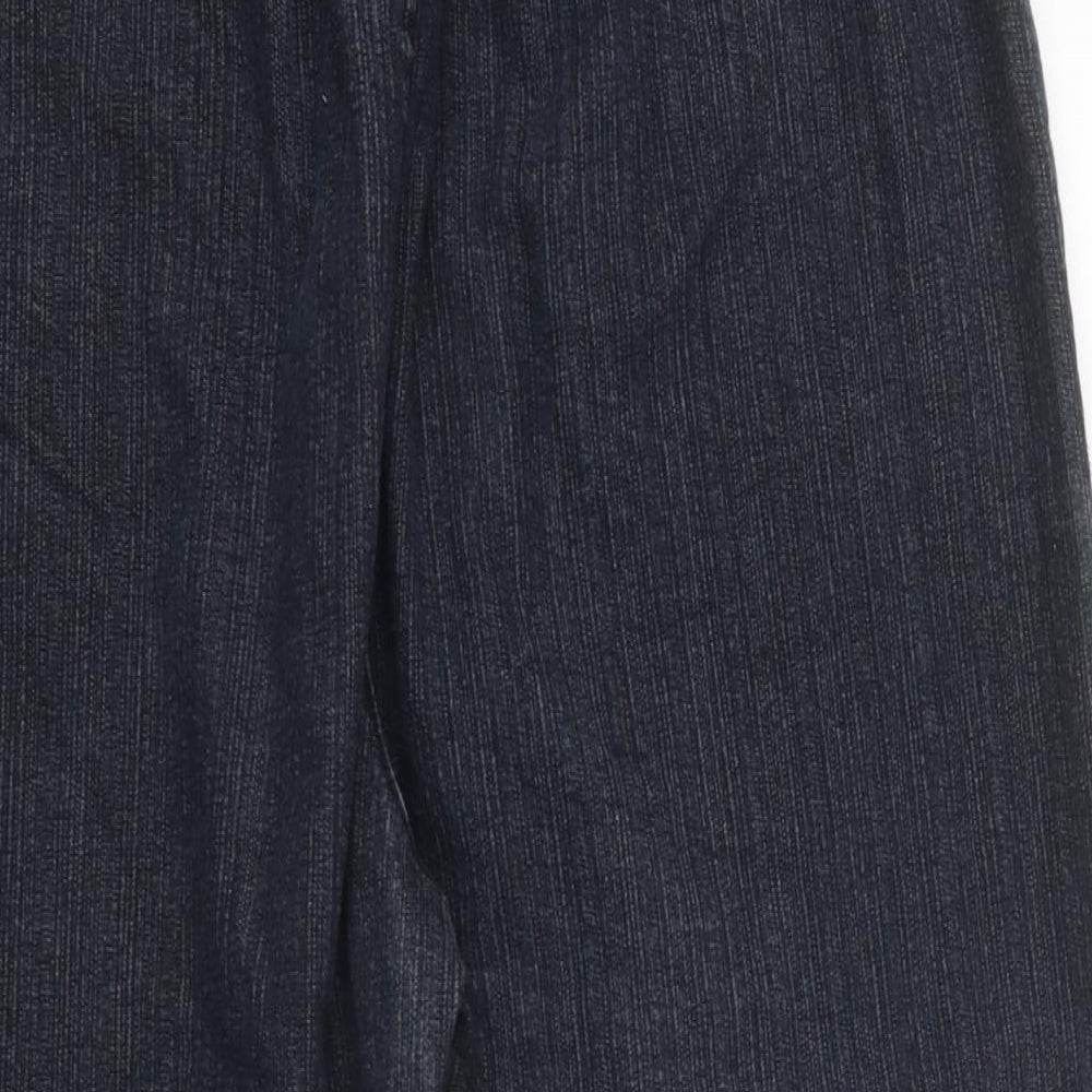 Preworn Womens Black 100% Cotton Cropped Jeans Size 26 in L21 in Regular Tie