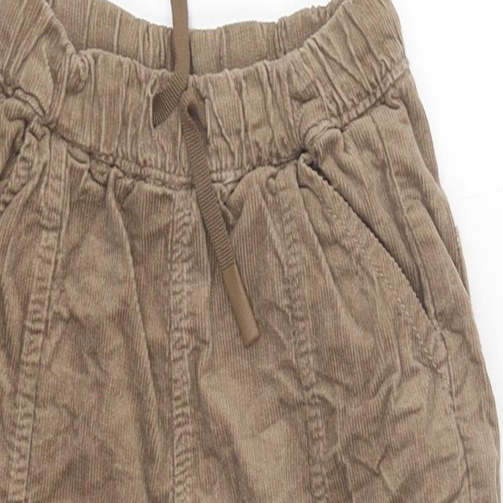 Zara Boys Brown Polyester Capri Trousers Size 18-24 Months Drawstring