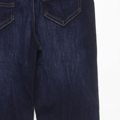 Marks and Spencer Mens Blue Coir Straight Jeans Size 40 in L33 in Regular Zip