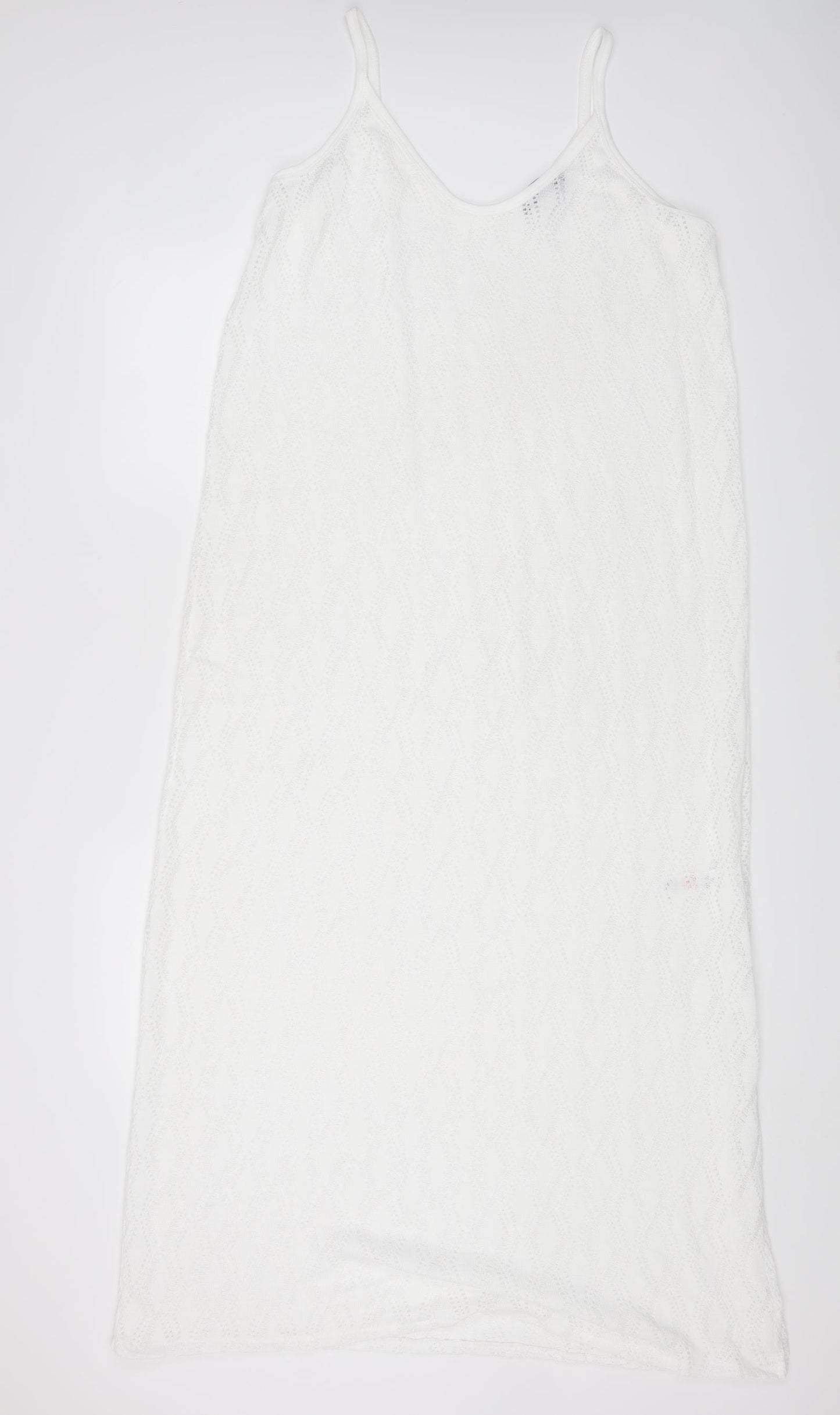 Primark Womens White Polyester Slip Dress Size XL Scoop Neck Pullover