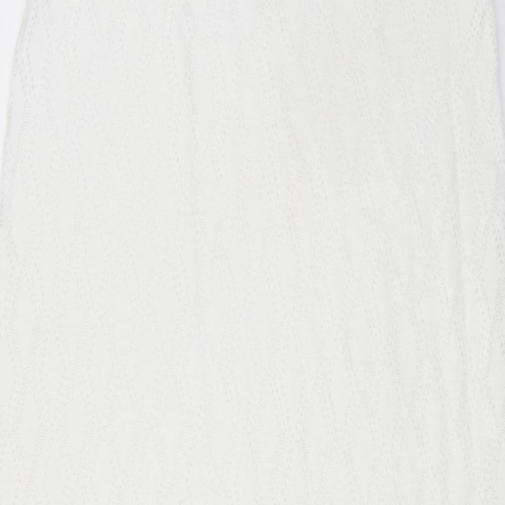 Primark Womens White Polyester Slip Dress Size XL Scoop Neck Pullover