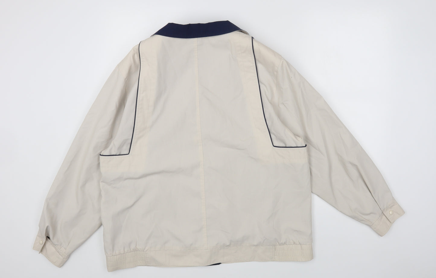 Telemac Womens Beige Windbreaker Coat Size 16 Snap