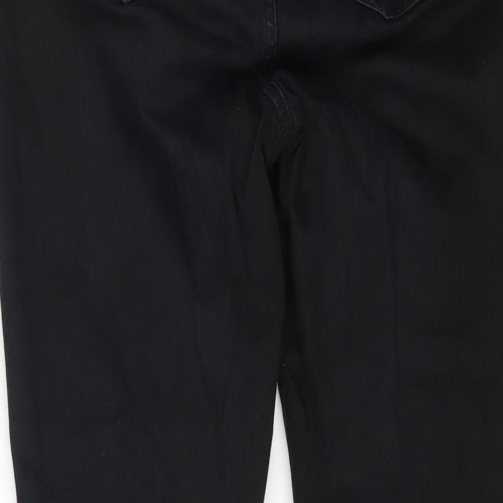 George Womens Black Cotton Skinny Jeans Size 16 L27 in Regular Zip