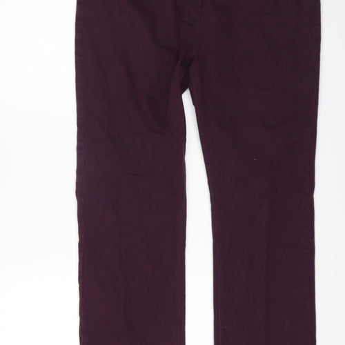 RJR.John Rocha Womens Purple Cotton Straight Jeans Size 18 L30 in Regular Zip