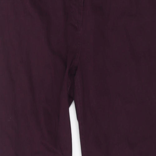RJR.John Rocha Womens Purple Cotton Straight Jeans Size 18 L30 in Regular Zip