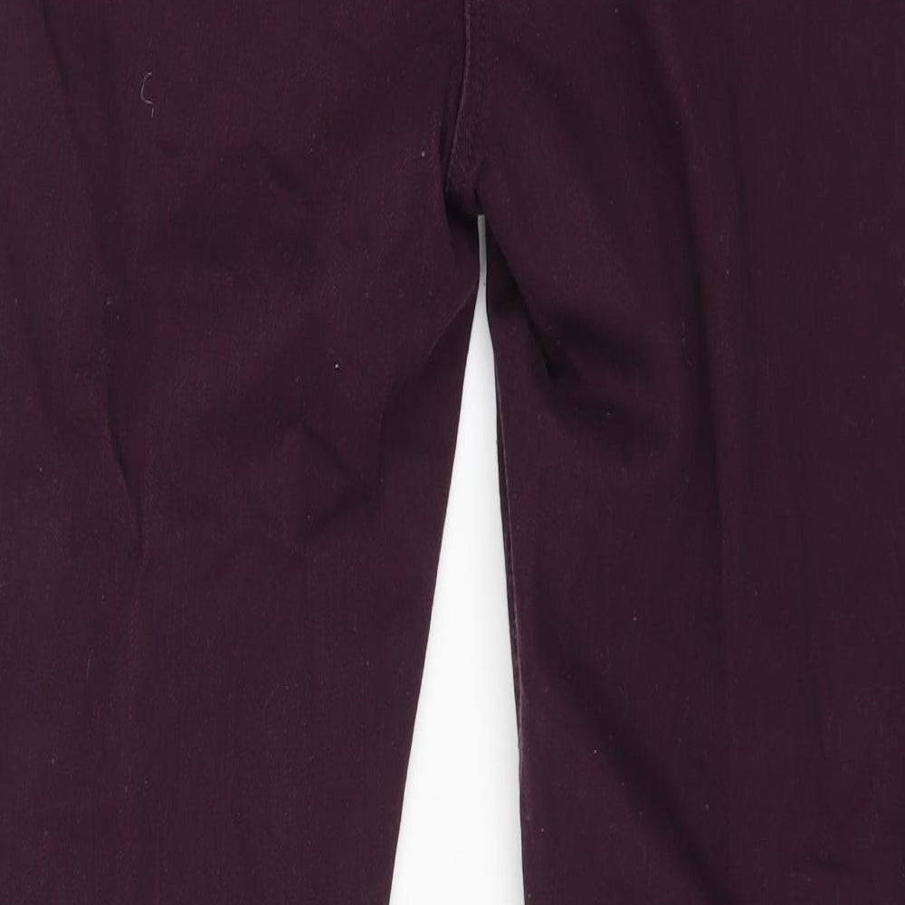 RJR.John Rocha Womens Purple Cotton Straight Jeans Size 18 L30 in Regular Zip