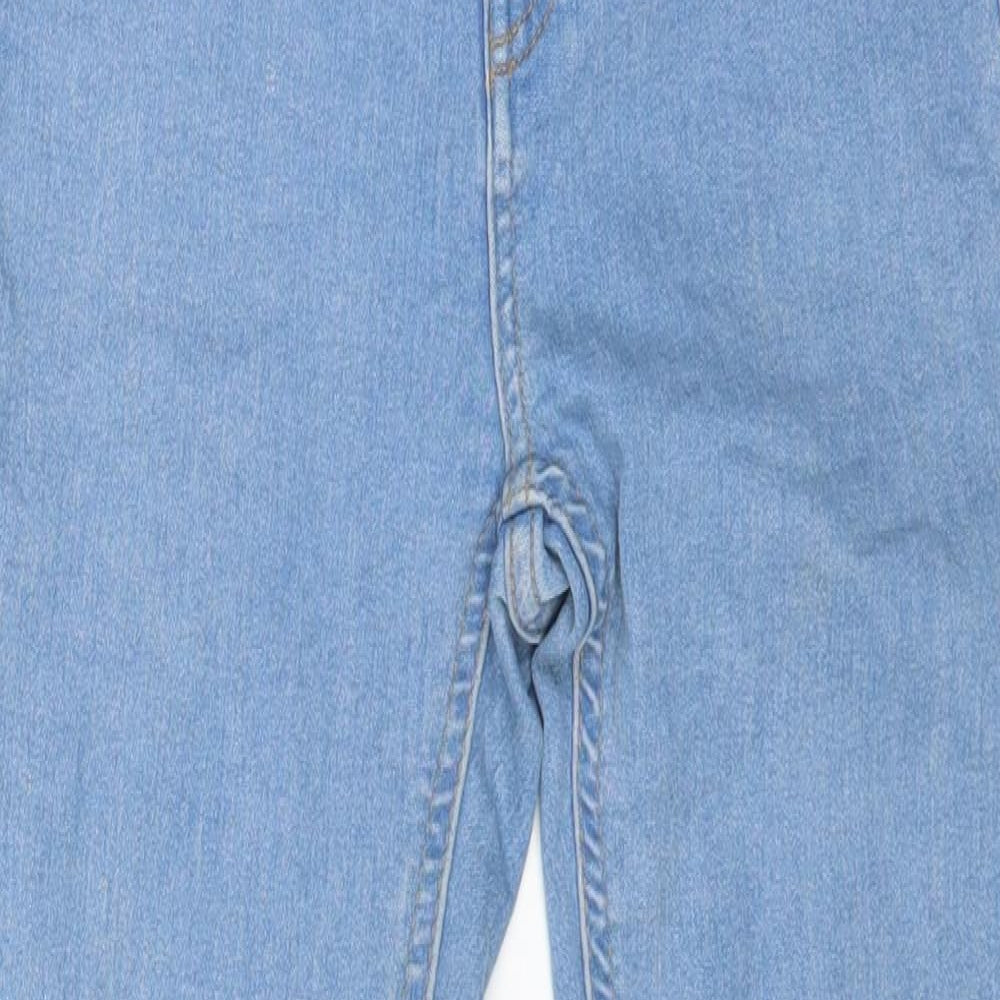 Pull&Bear Womens Blue Cotton Skinny Jeans Size 10 L25 in Regular Zip
