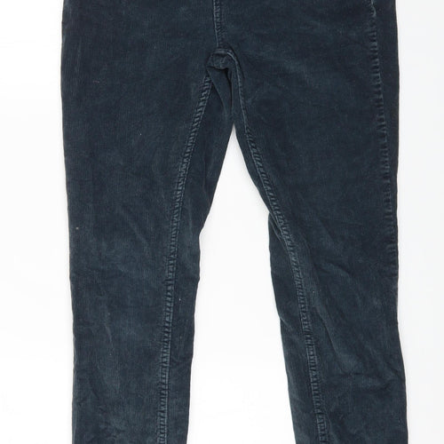 Fat Face Womens Blue Cotton Straight Jeans Size 12 L26 in Regular Zip