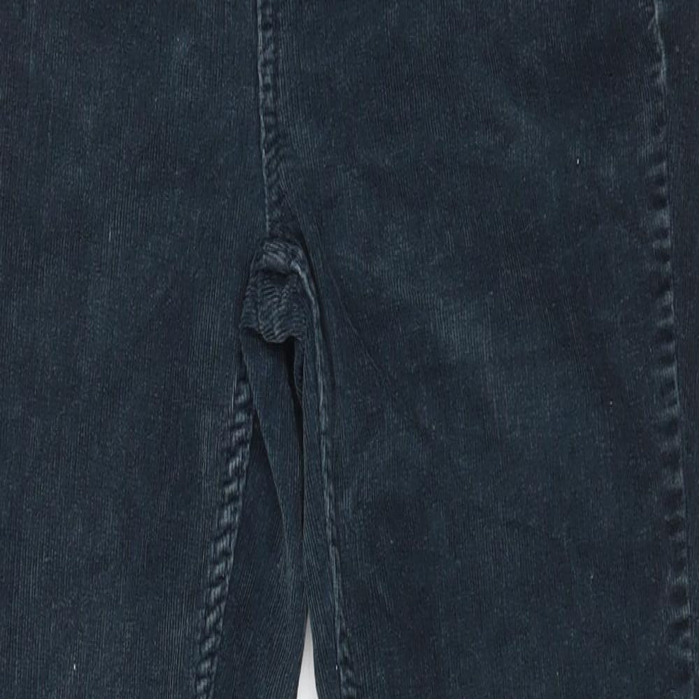 Fat Face Womens Blue Cotton Straight Jeans Size 12 L26 in Regular Zip