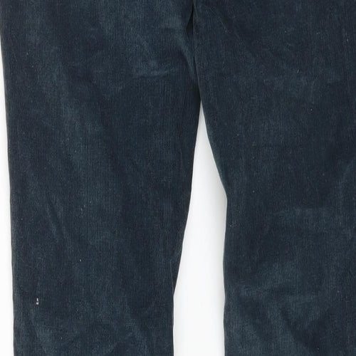 Fat Face Womens Blue Cotton Straight Jeans Size 12 L26 in Regular Zip