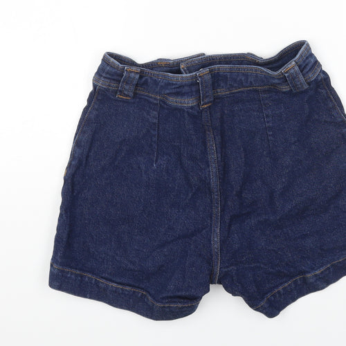 Paris Altelir Womens Blue Cotton Cargo Shorts Size 10 Regular Zip