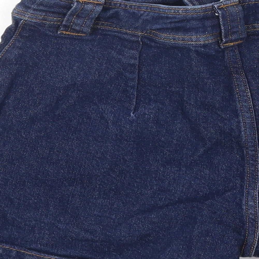 Paris Altelir Womens Blue Cotton Cargo Shorts Size 10 Regular Zip