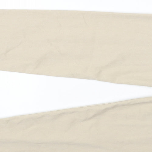 Denim & Co. Womens Beige Cotton Skinny Jeans Size 12 L28 in Regular Zip