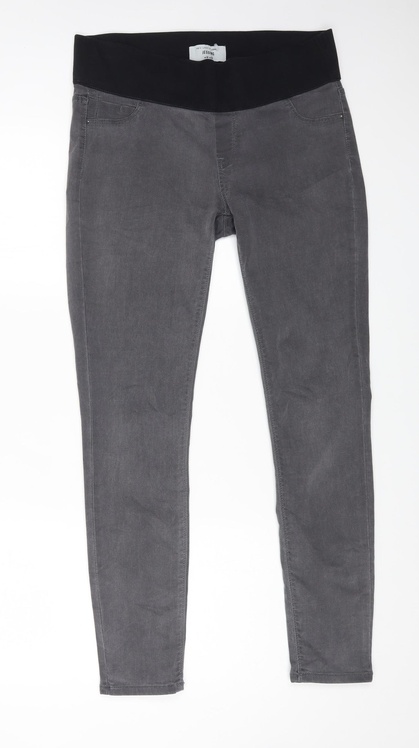 New Look Maternity Womens Black Cotton Jegging Jeans Size 10 L28 in Regular