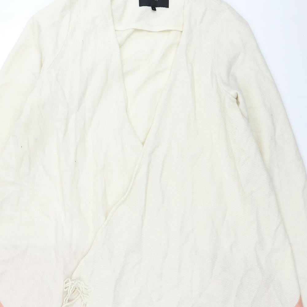 VILA Womens Beige Kimono Coatigan Size 8 - Asymmetric