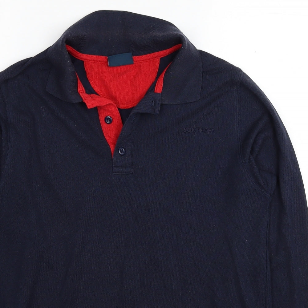 South Bay Mens Blue Polyester Pullover Sweatshirt Size S