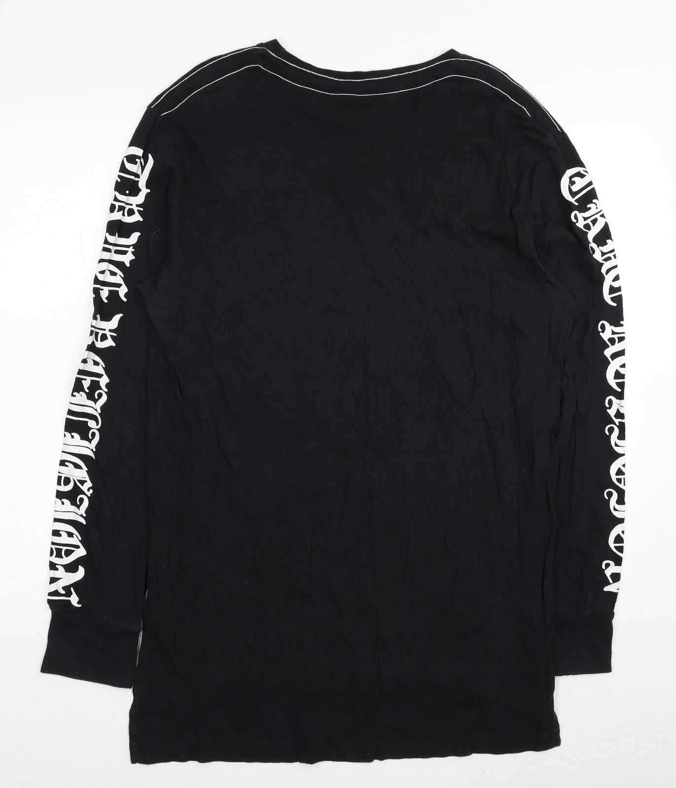True Religion Mens Black Cotton T-Shirt Size S Round Neck