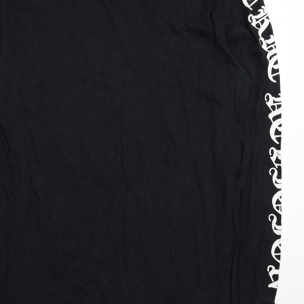 True Religion Mens Black Cotton T-Shirt Size S Round Neck