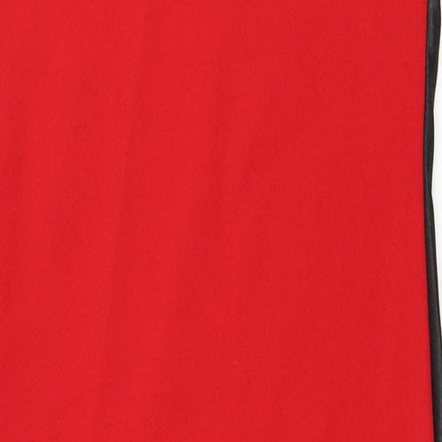 Agenda Womens Red Polyester Pencil Dress Size 10 Round Neck Pullover