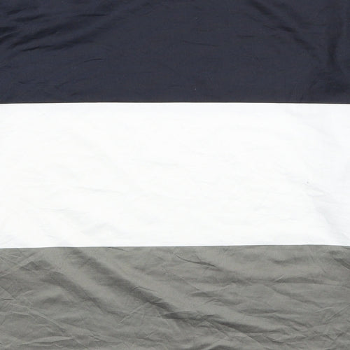 Preworn Womens Black Colourblock Polyester Basic Blouse Size 3XL Round Neck - Lace Detail