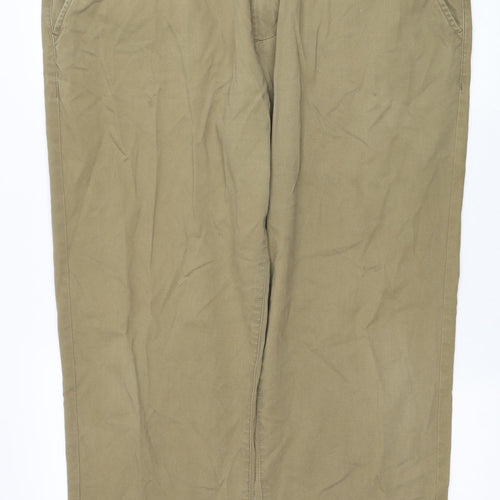 Easy Mens Beige Cotton Chino Trousers Size 40 in L30 in Regular Zip