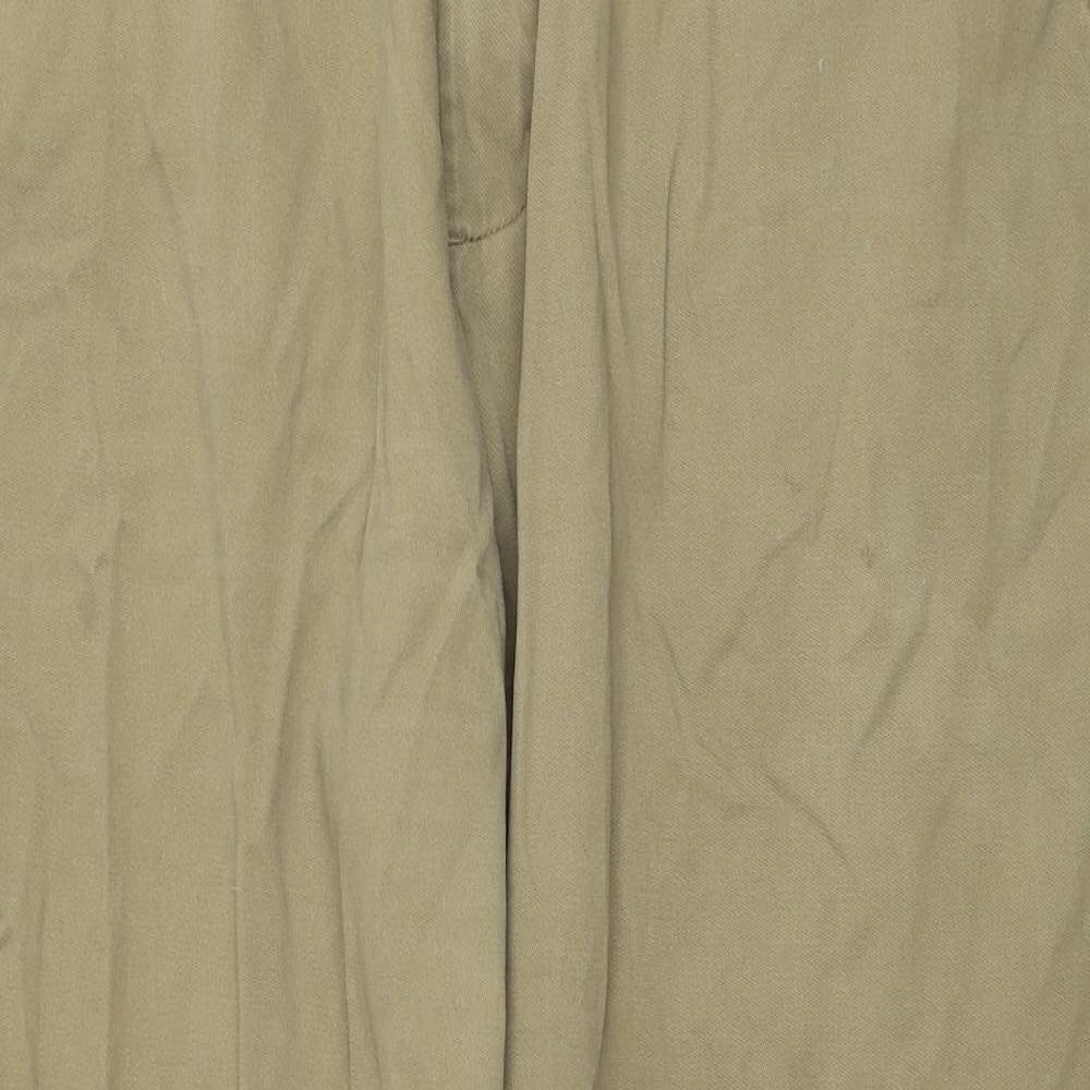 Easy Mens Beige Cotton Chino Trousers Size 40 in L30 in Regular Zip