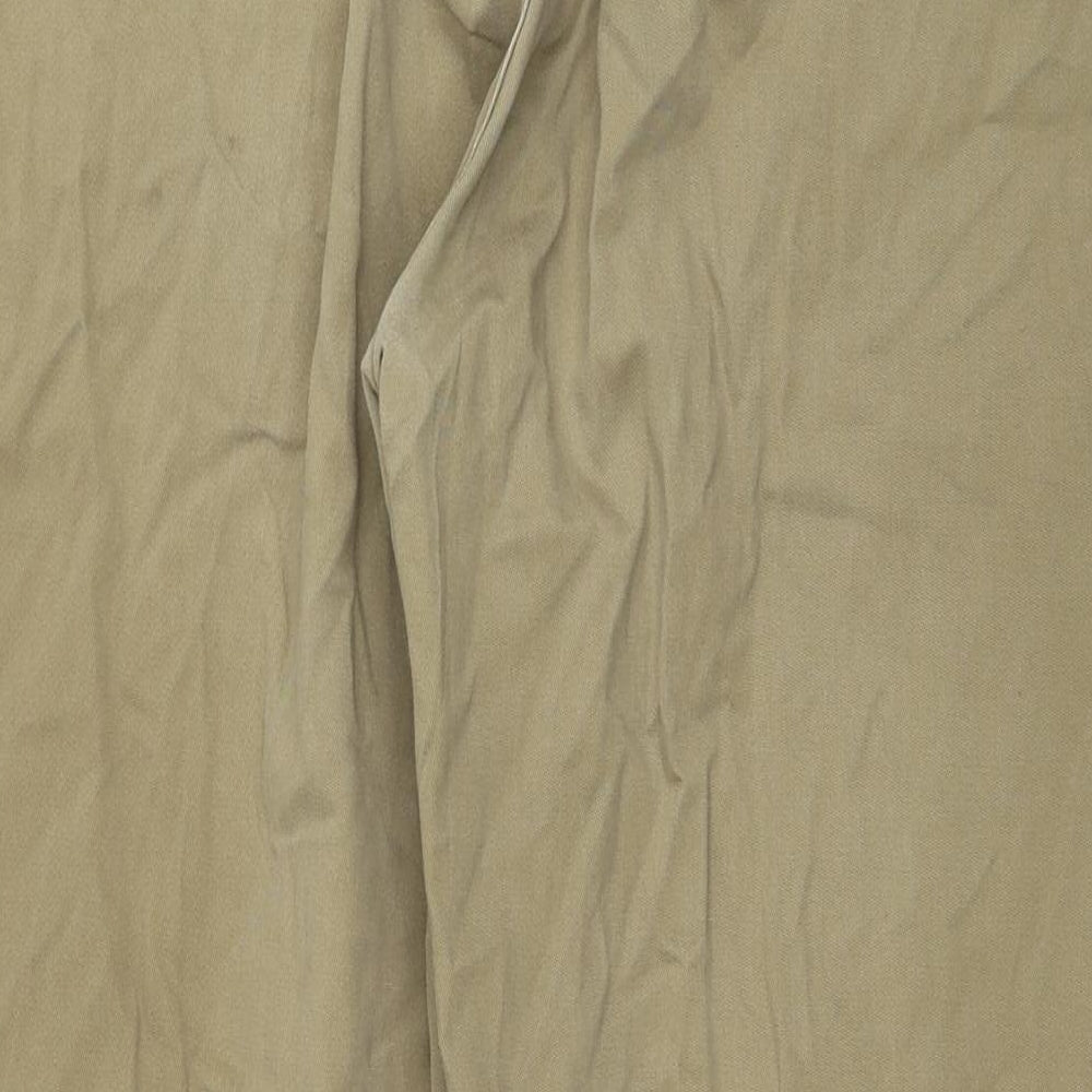 Easy Mens Beige Cotton Chino Trousers Size 40 in L30 in Regular Zip