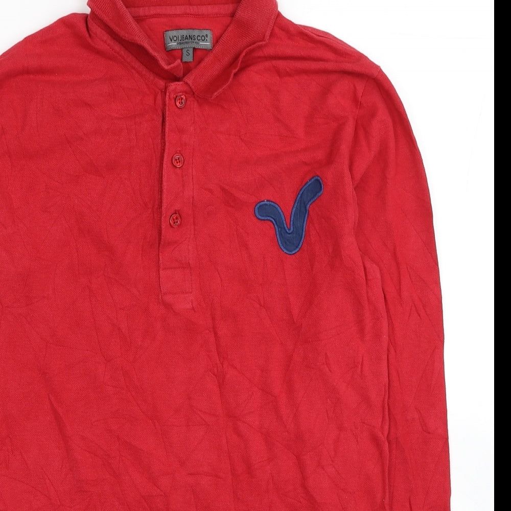Voi Jeans Mens Red Cotton Pullover Sweatshirt Size S