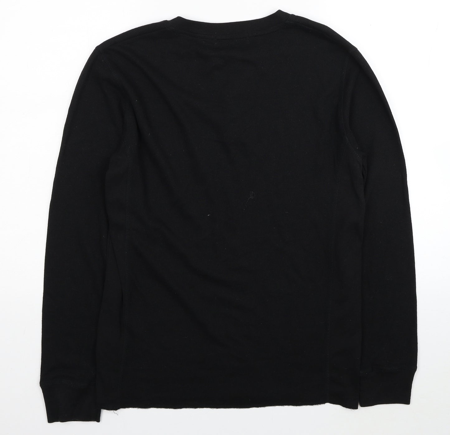 Primark Mens Black Round Neck Cotton Pullover Jumper Size L