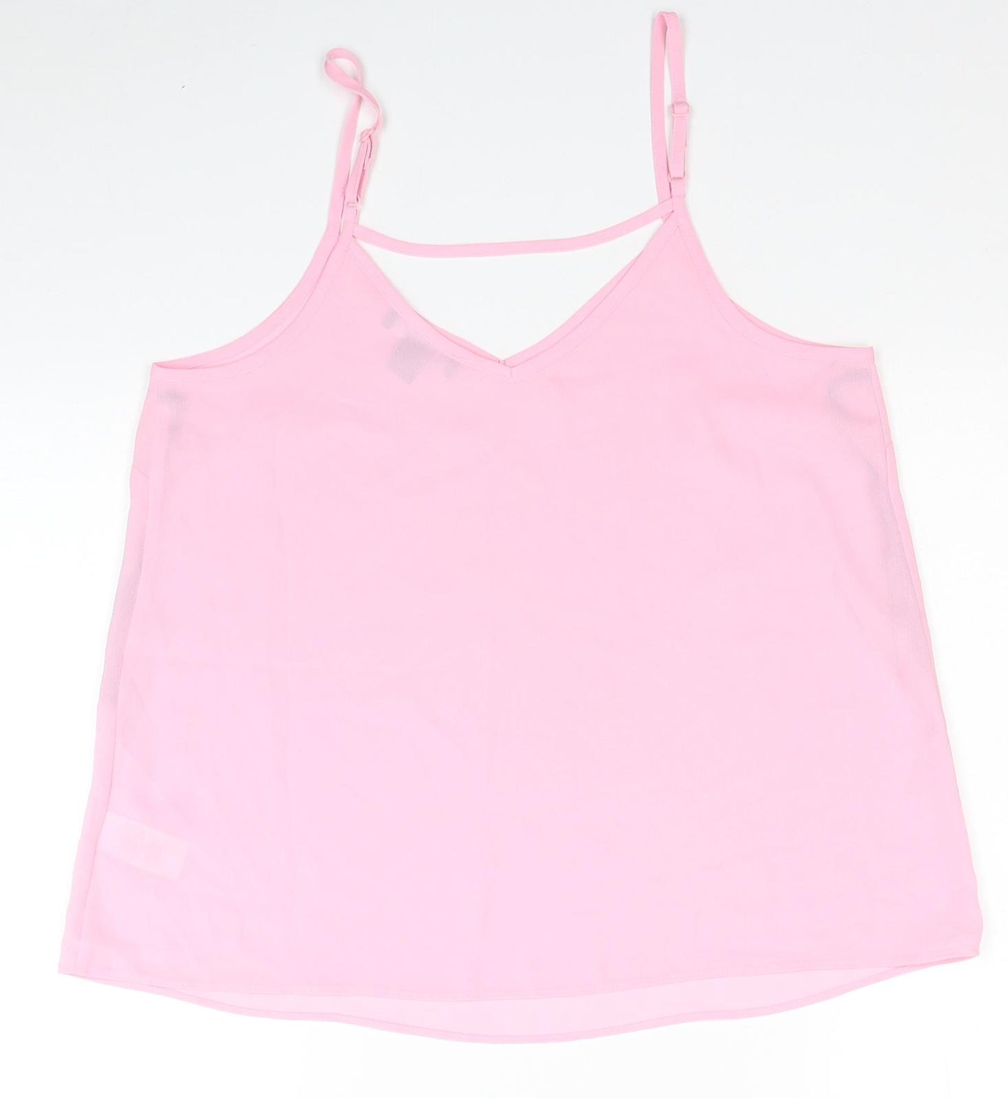 Primark Womens Pink Polyester Camisole Tank Size 10 V-Neck