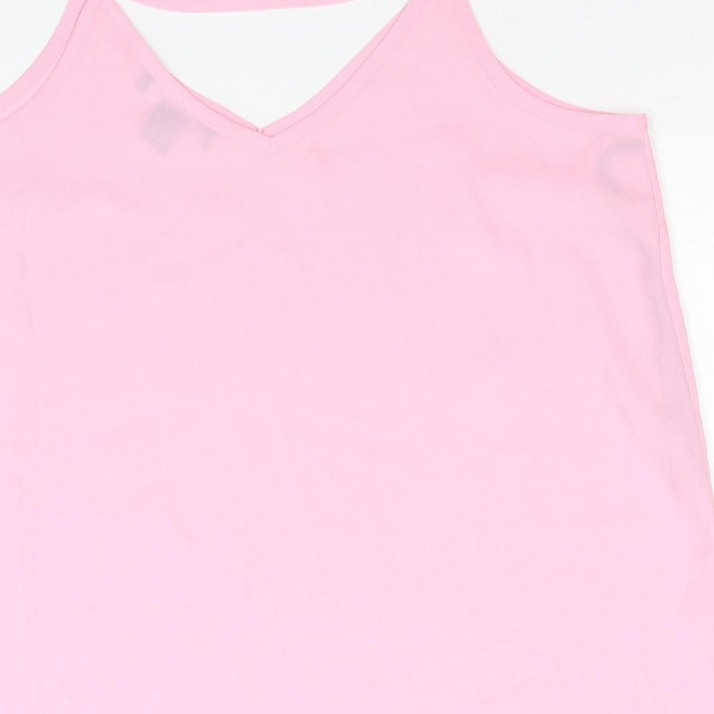 Primark Womens Pink Polyester Camisole Tank Size 10 V-Neck